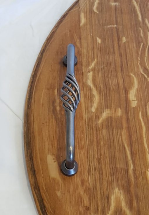 Round Platter with Wrought Iron handles - Image 2